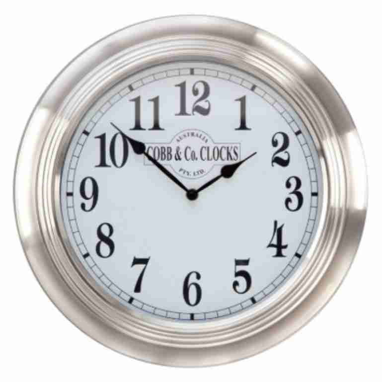 Cobb & Co 38cm Stainless Steel Wall Clock